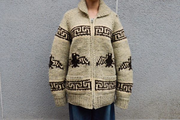 カナダ製 CANADIAN SWEATER トナカイ柄 カウチン ニットセーター